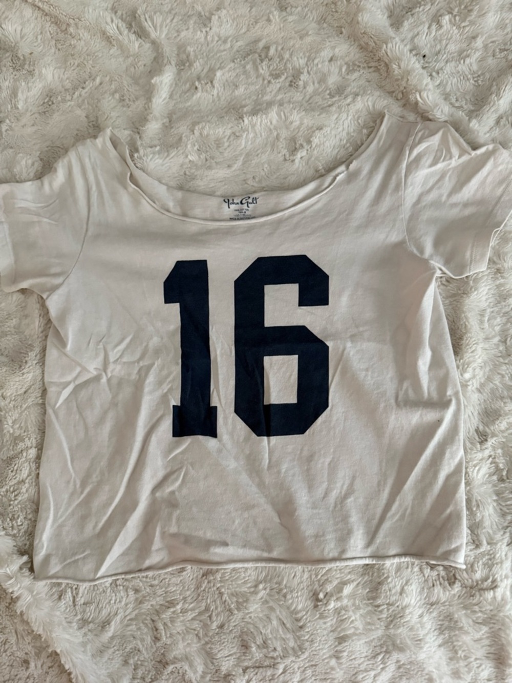 Brandy Melville White '16' Graphic Tee